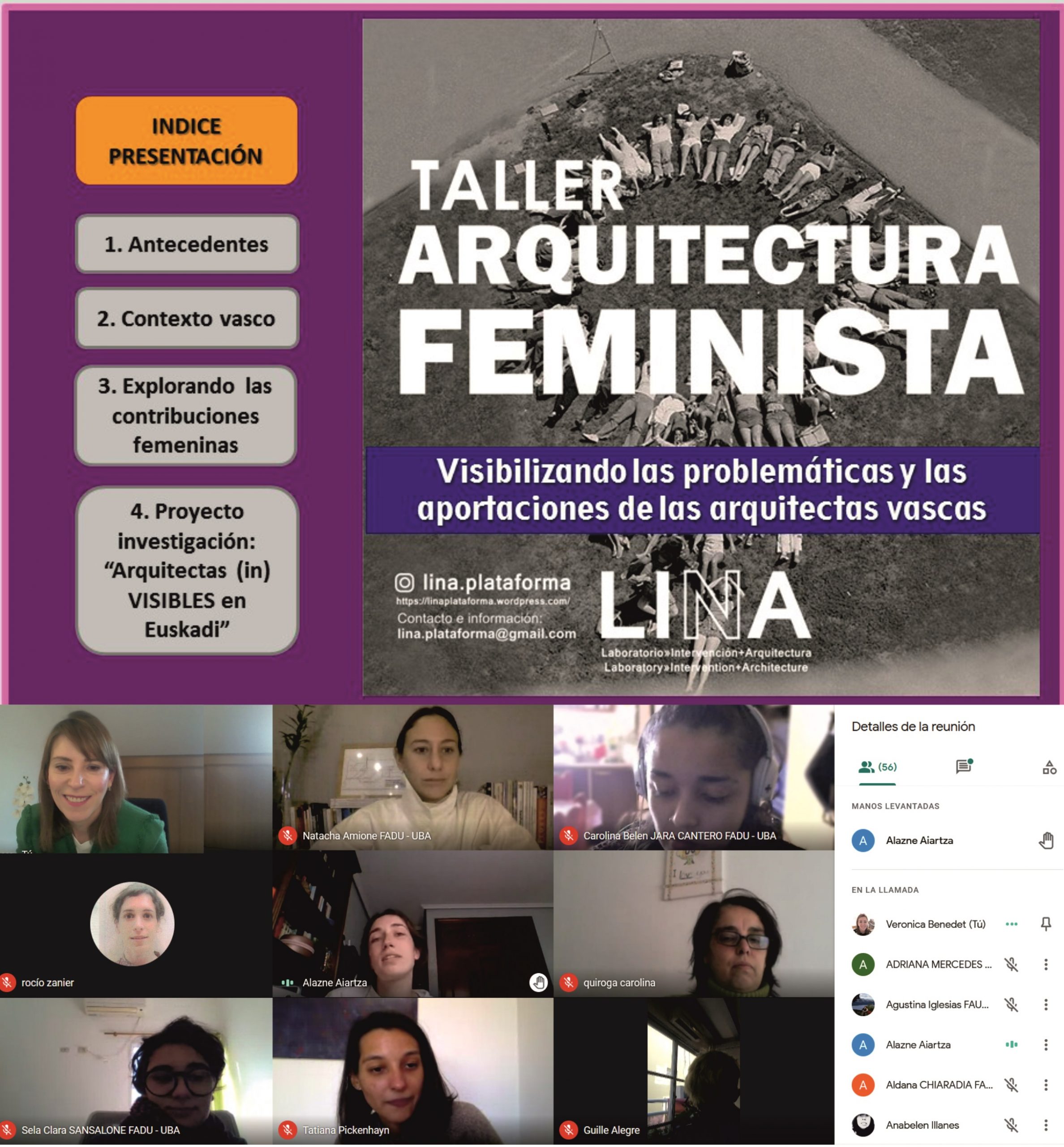 Conferencia Veronica Benedet en el Taller de Arquitectura Feminista