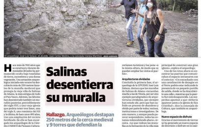 Importante hallazgo arqueológico en Salinas de Añana