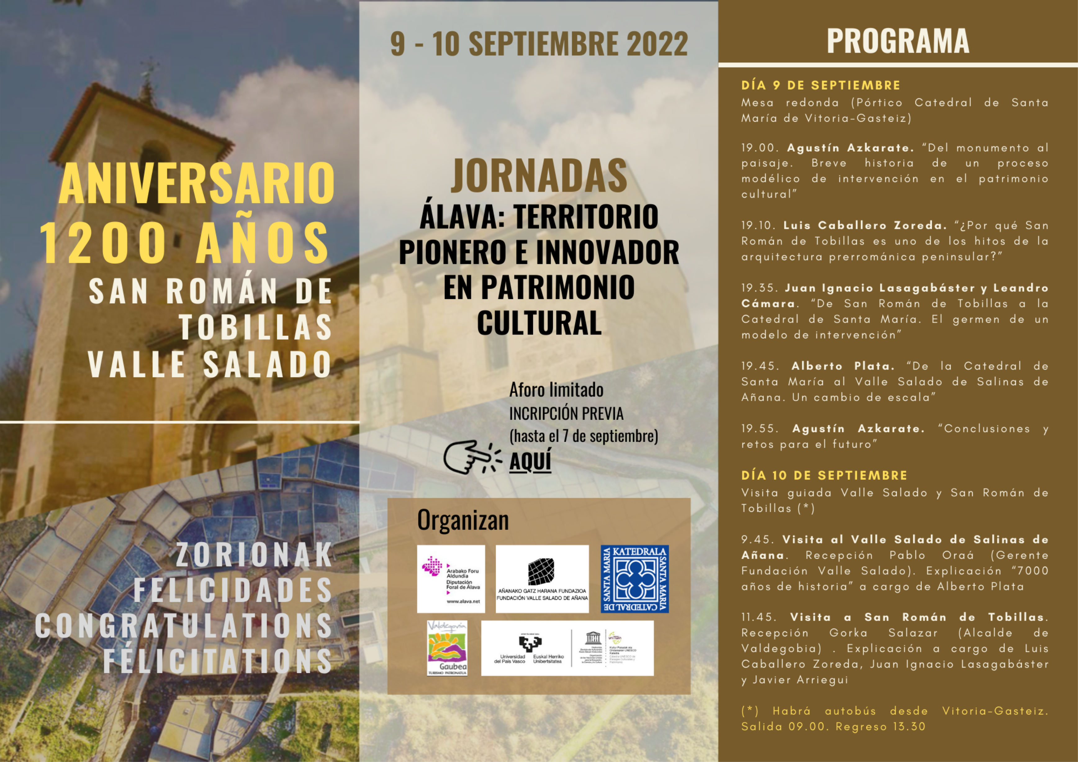 Jornadas “ALAVA: TERRITORIO PIONERO E INNOVADOR EN PATRIMONIO CULTURAL”